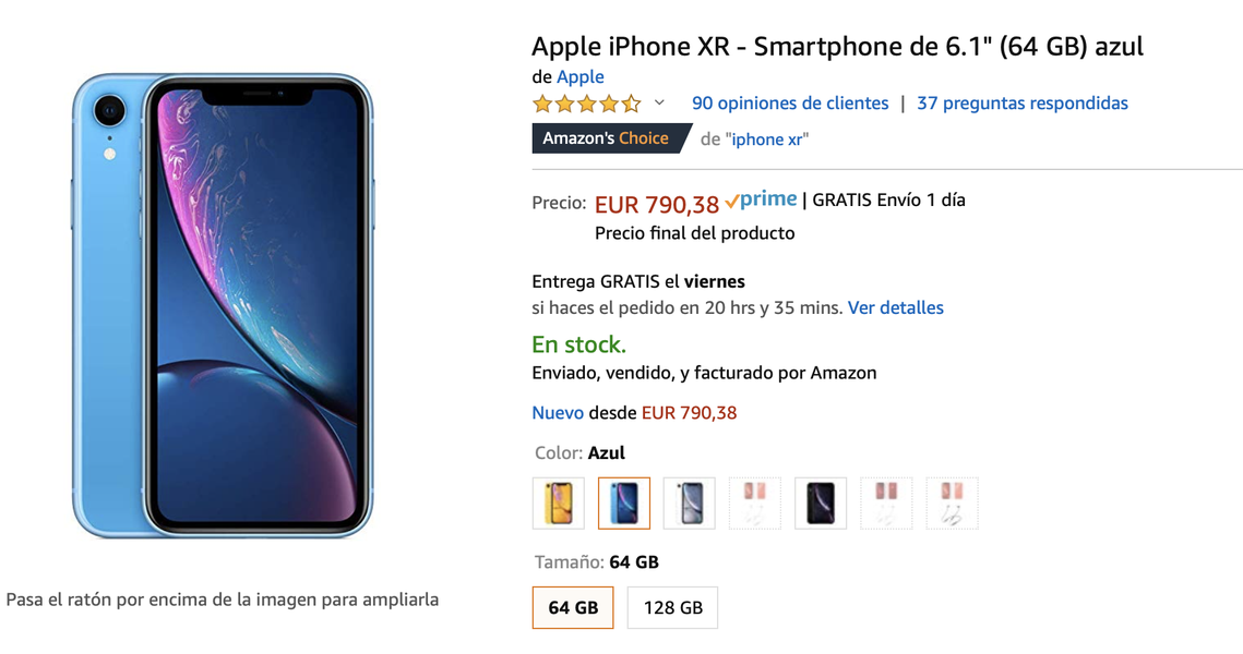 বিভিন্ন রঙের iPhone XR অ্যামাজনে এর দাম €70 কমিয়ে দেয়