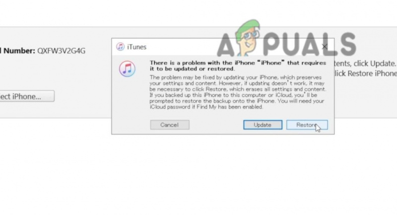   Restablecer código de acceso a través de iTunes