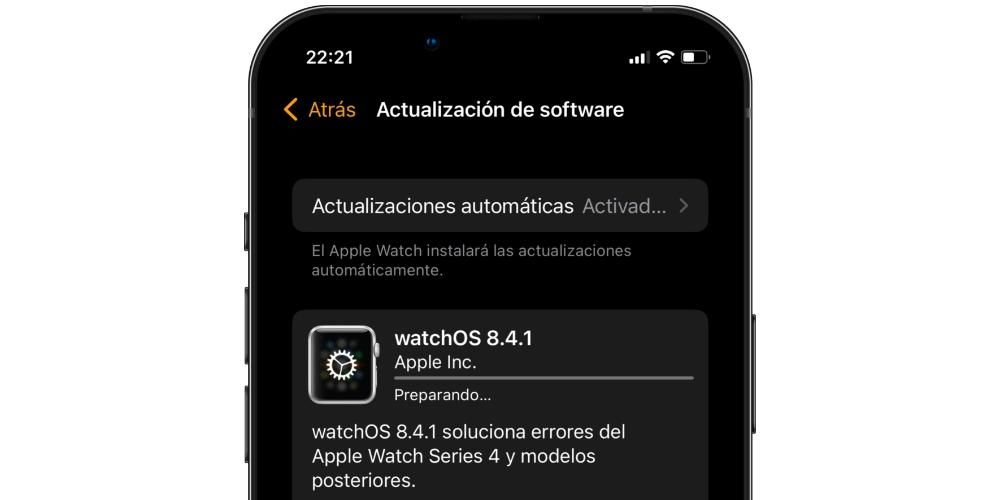 Problemes de l'Apple Watch resolts: això porta watchOS 8.4.1