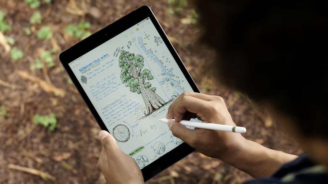 „Apple“ pristato naują pigų planšetinį kompiuterį „iPad 2020“.