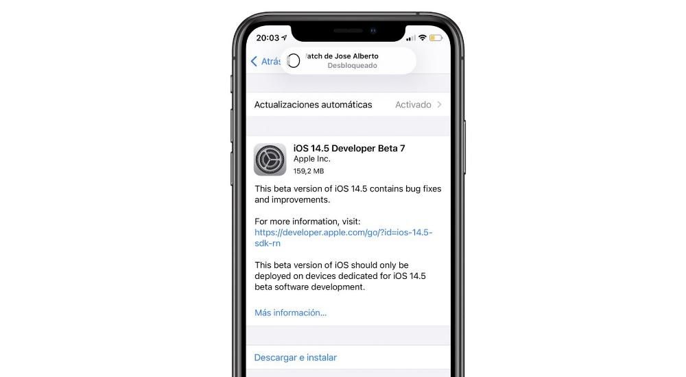 iOS 14.5 si avvicina al suo rilascio. Beta 7 ora disponibile