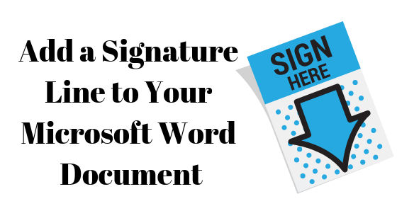 Allekirjoitusrivin lisääminen Microsoft Wordiin