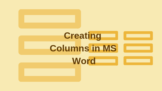Kā izveidot kolonnas programmā Microsoft Word