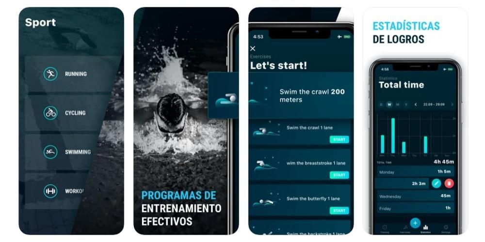 iPhoneと時計でワークアウトを記録する水泳アプリ
