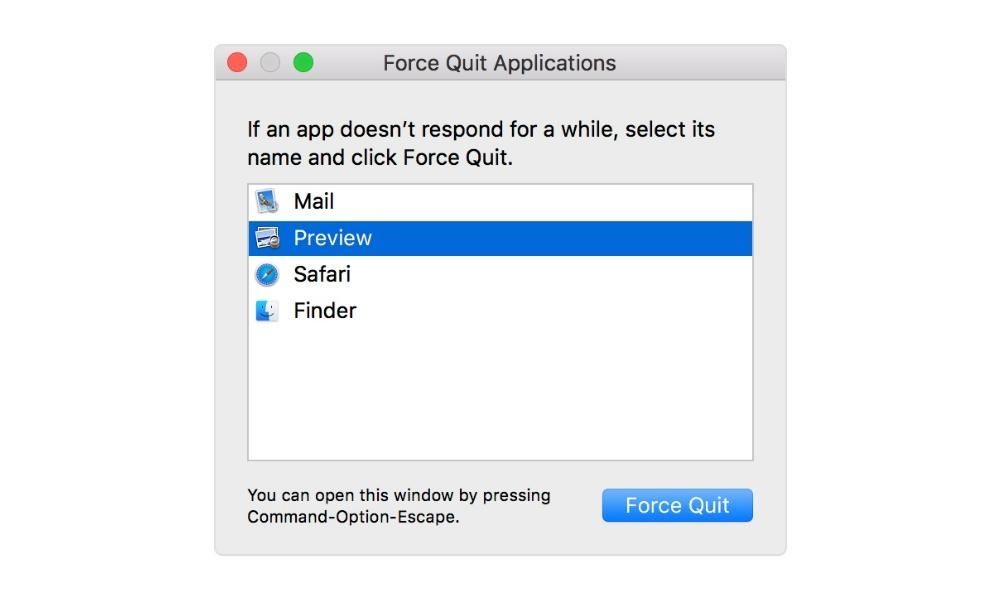 prisilno zatvorite aplikacije mac