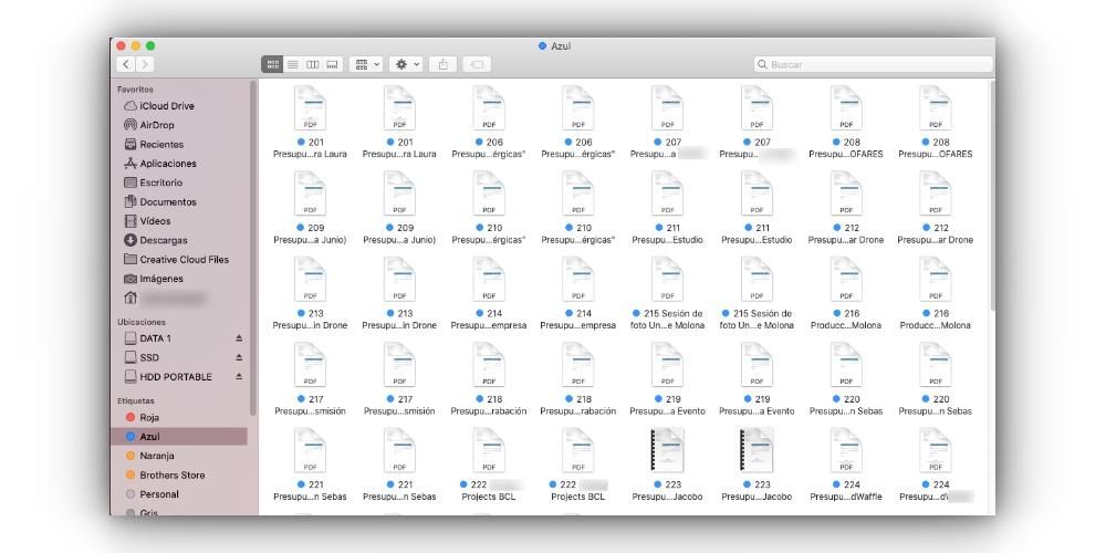 Εύρεση ετικετών Mac Finder