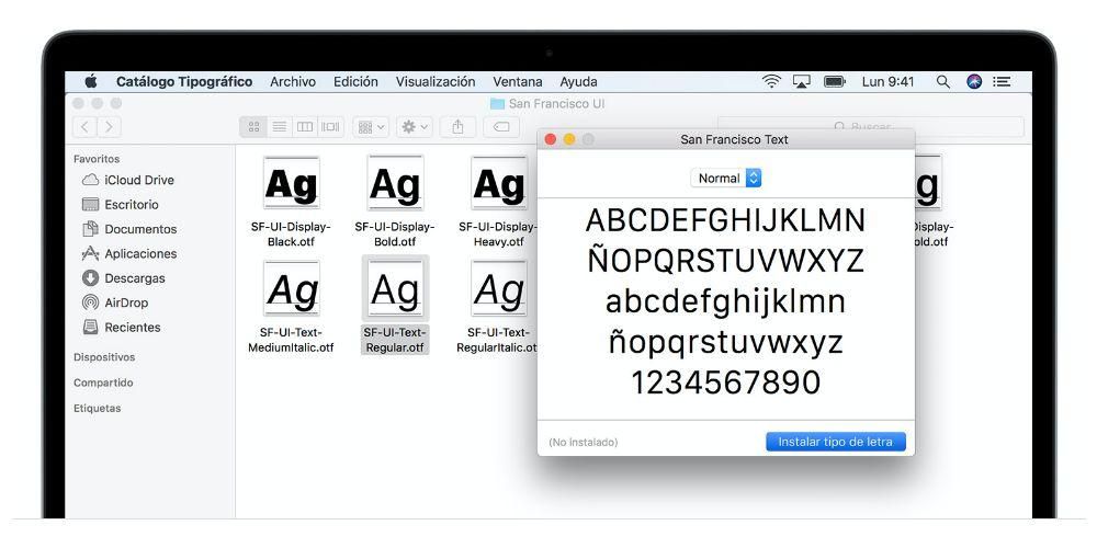 Instalirajte fontove na Mac