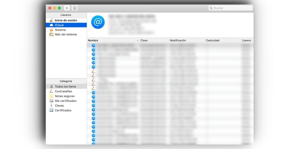 Slik ser passord lagret i iCloud ut på Mac
