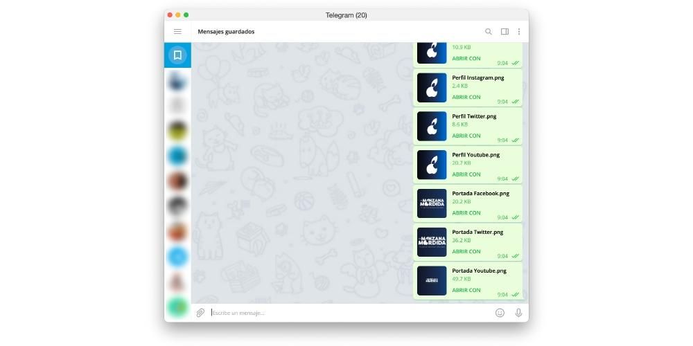 Nuotraukos iš iPhone į Mac su Telegram