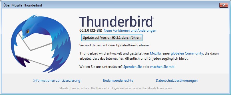 Hiện đã có phiên bản Thunderbird 60.3.1, Bao gồm các bản sửa lỗi cho các vấn đề về mã hóa và xóa cookie
