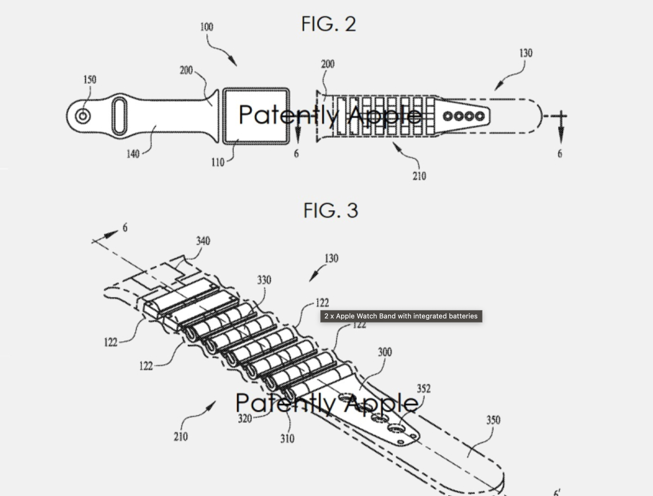 Apple patentira razširjeni baterijski pas za prihodnje Apple ure