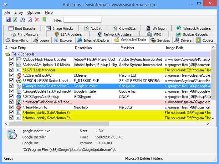 Sysmon 8.0 og Autoruns 13.90 oppdatert for å inkludere Rule Tagging og fikser WMI-bane-parsing