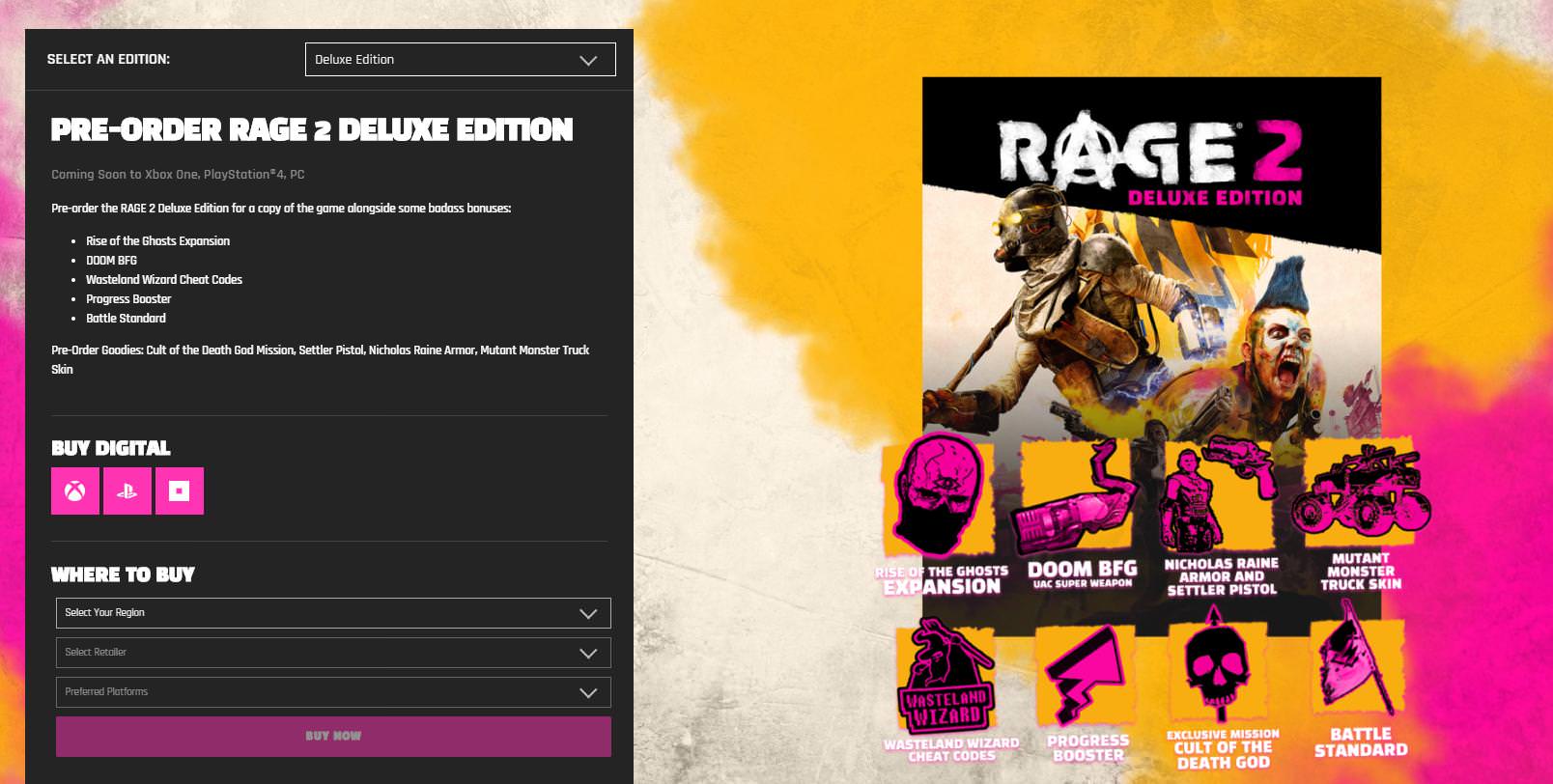 Rage 2 no llegará a Steam, reserva en vivo en Bethesda Launcher