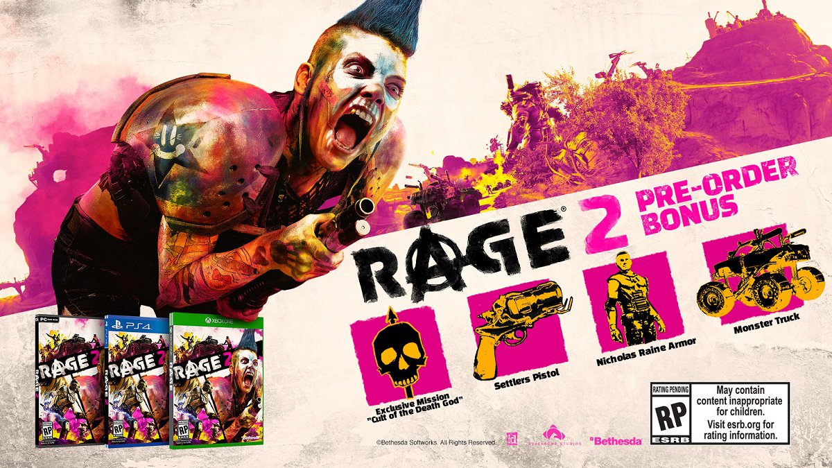 O trailer de jogo e os bônus de pré-venda de Rage 2 estão finalmente aqui!