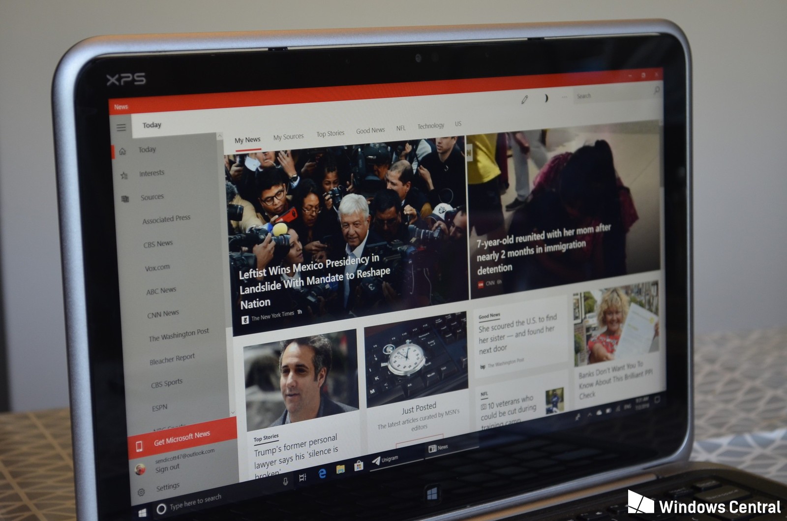 Microsoft osvežil svojo aplikacijo News za Windows 10