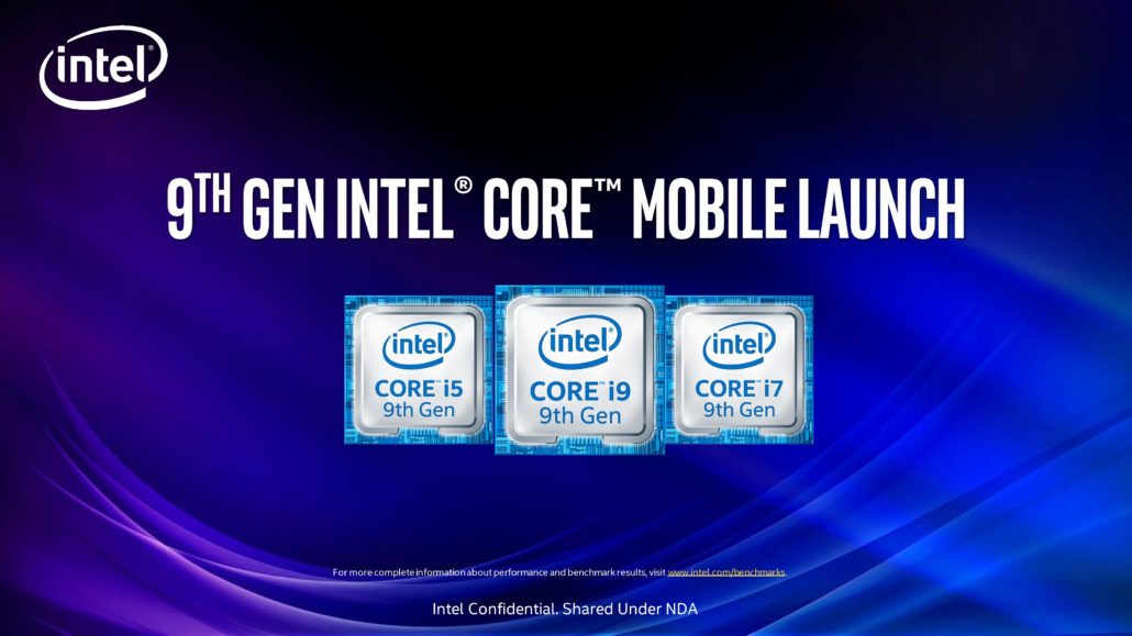 9. generation af mobile H-serie CPU'er annonceret af Intel, inklusive den første nogensinde 8-kerne Hyper-threaded chip til bærbare computere