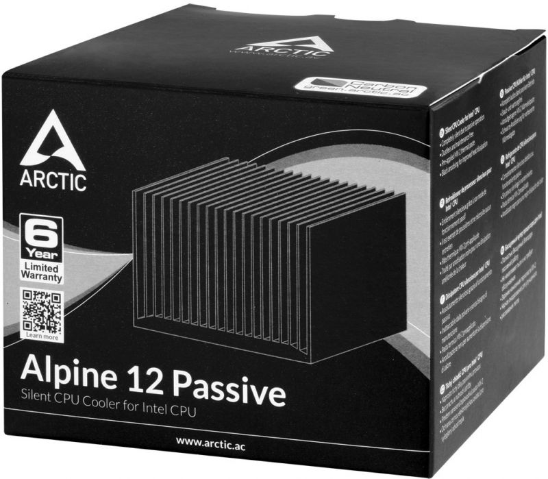 El enfriador de CPU pasivo Arctic Alpine 12 para procesadores Intel es ideal para los tipos silenciosos