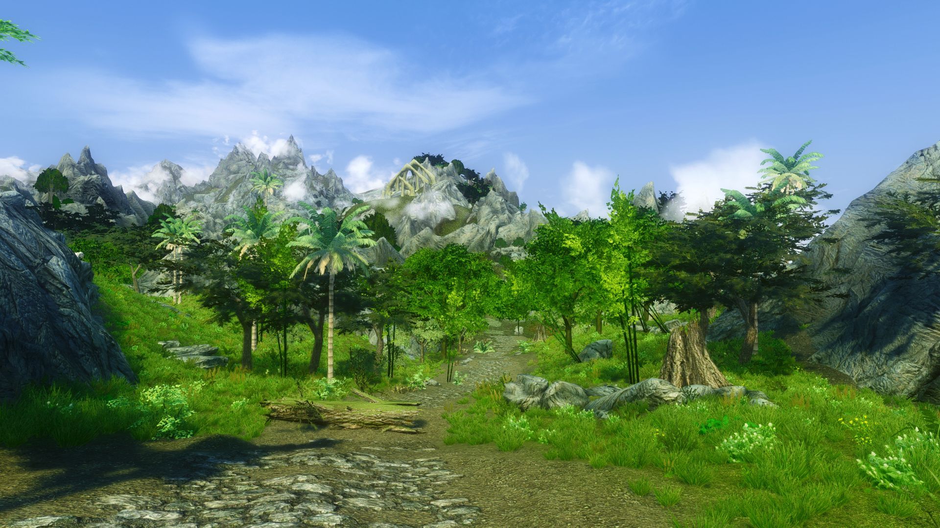 Мод Skyrim Legendary Edition превращает его в тропический лес