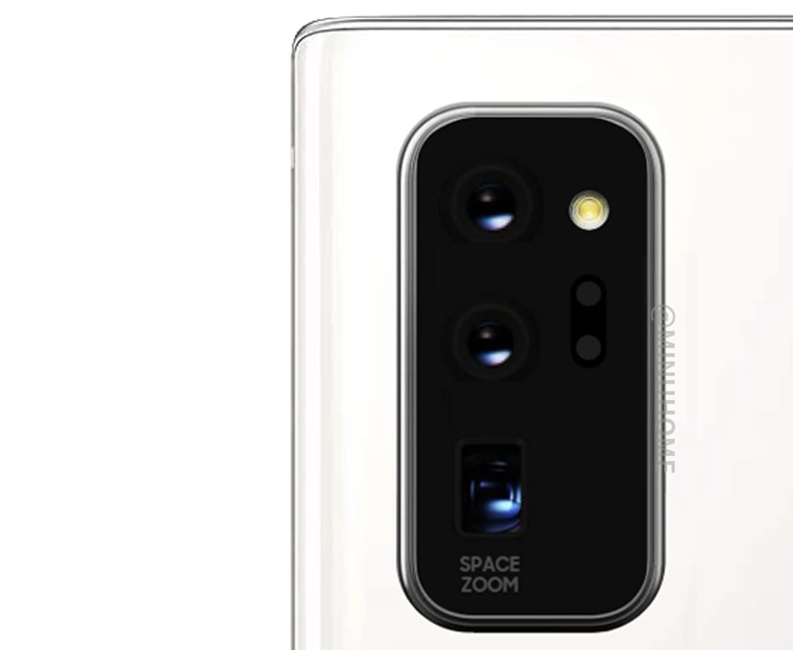 Samsungi märkmel 20+ võib olla Superzoomi periskoopläätsede tagakülg