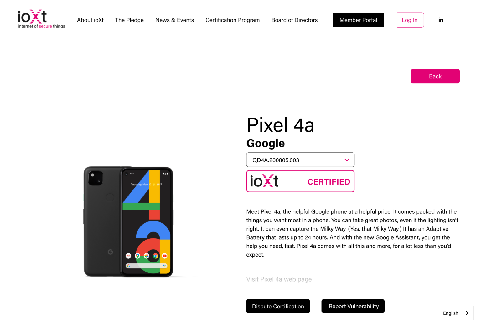 Google Pixel 4, 4a y todos los dispositivos futuros para tener la certificación ioXt para una mejor seguridad