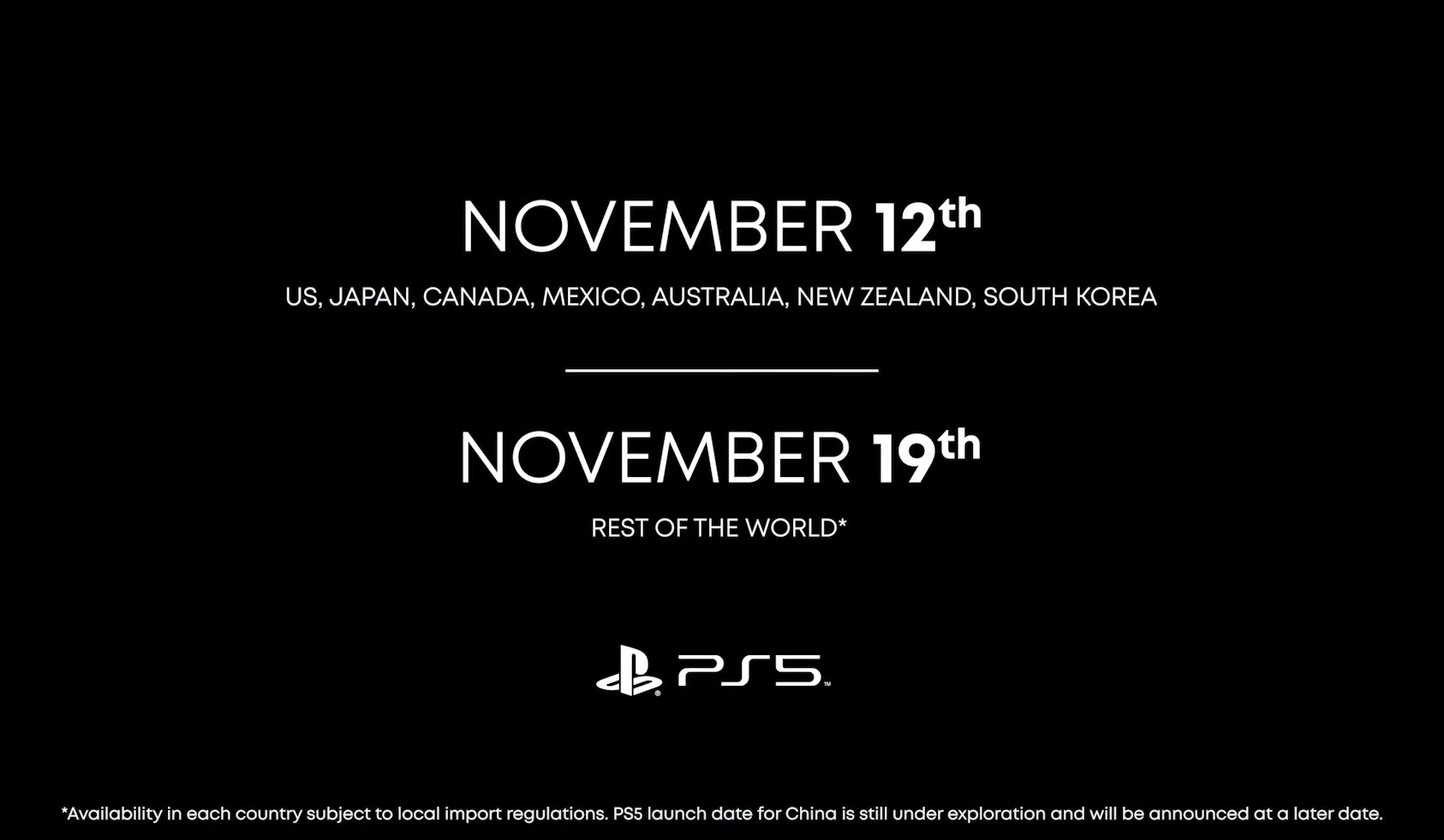 Erscheinungsdatum von PlayStation 5