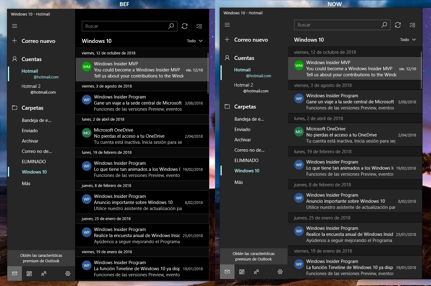 Microsofts Mail- og Kalender-app har nu et komplet tema i mørk tilstand