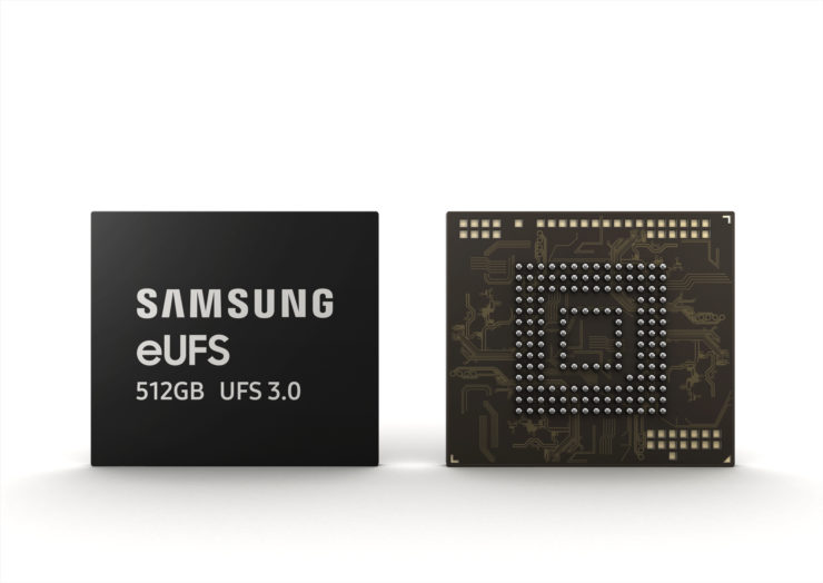 Masseproduksjon av den første 512 GB eUFS 3.0-minnebrikken startet av Samsung