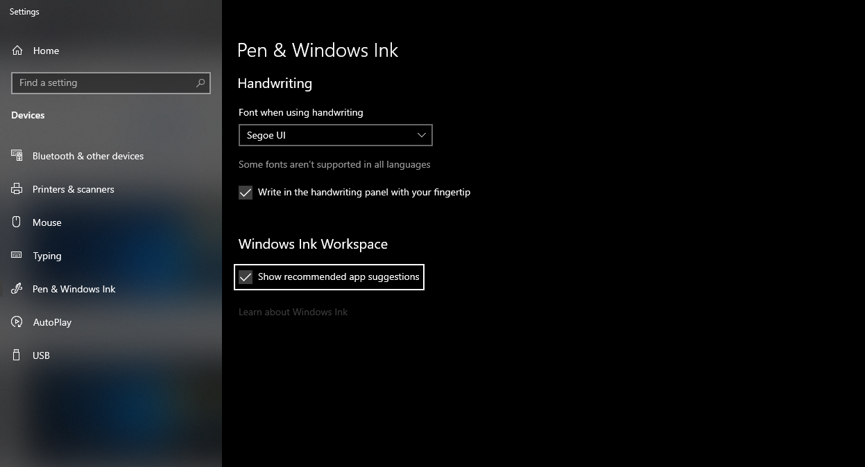 Uusim Windows 10 Build 18912 20H1 värskendus pakub tahvli integreerimisega täiustatud Windowsi tindi tööruumi