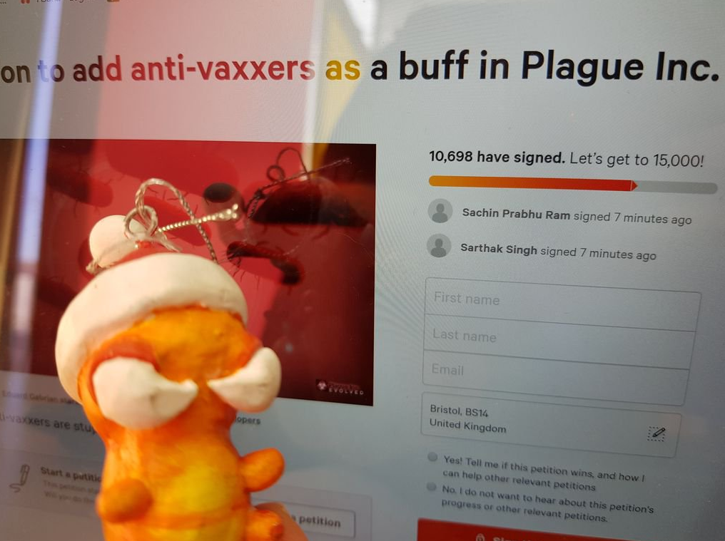 Plague Inc. Agregar escenario Anti-Vaxxer después de que la petición rompe 10,000 firmas