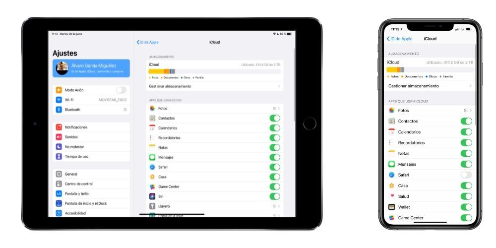 iPad iPhone usluge sinkronizirane s iCloudom
