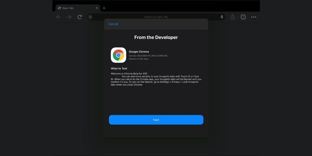 Kas naujo privatumo srityje „Chrome“ beta versijoje, skirtoje „iOS“, kada jos bus pasiekiamos?
