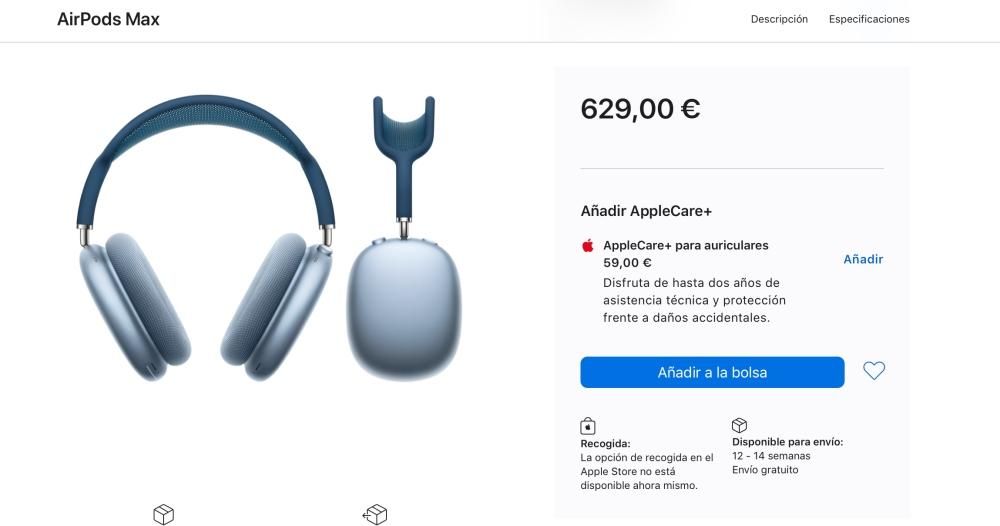 elkelt! Az AirPods Max az online Apple Store-ból repült
