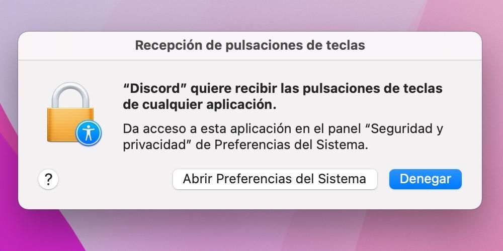 tastiera discord access mac