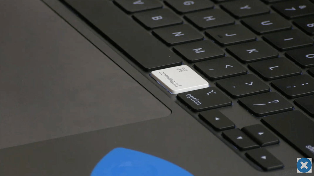 Slik ser tastaturmekanismen til den nye 16-tommers MacBook Pro ut