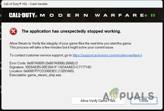 Javítás: „0x887a0005 hibakód” a Call Of Dutyban: MW 2/Warzone 2