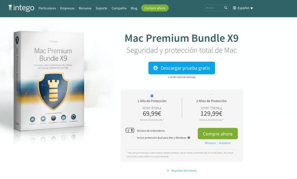 Paket Premium Intego Mac X9