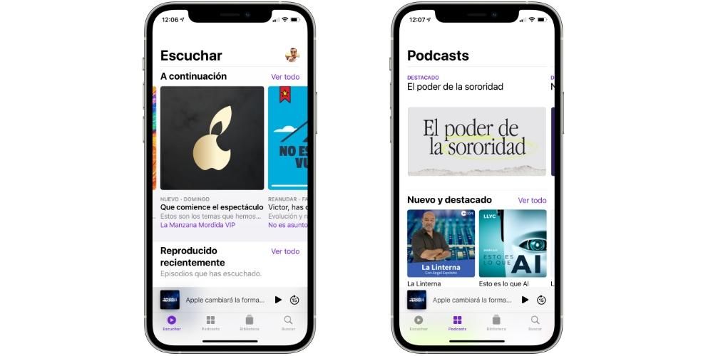 Razčlenitev aplikacije Podcast na iPhone, iPad in Mac