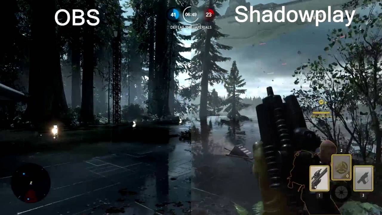 Shadowplay против OBS