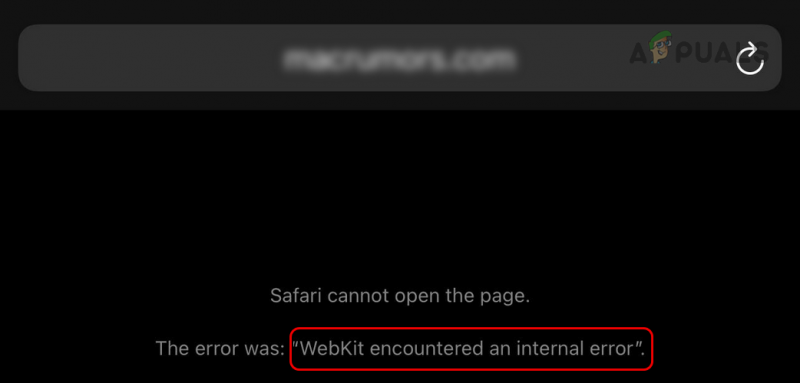 سفاری پر 'ویب کٹ کو اندرونی خرابی کا سامنا کرنا پڑا' کو کیسے ٹھیک کیا جائے؟