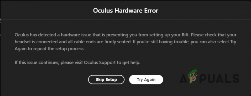 Napaka strojne opreme Oculus? Preizkusite te popravke
